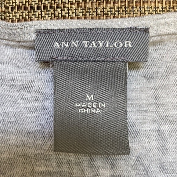 Ann Taylor metallic shine cotton tank top color grey - Picture 2 of 4